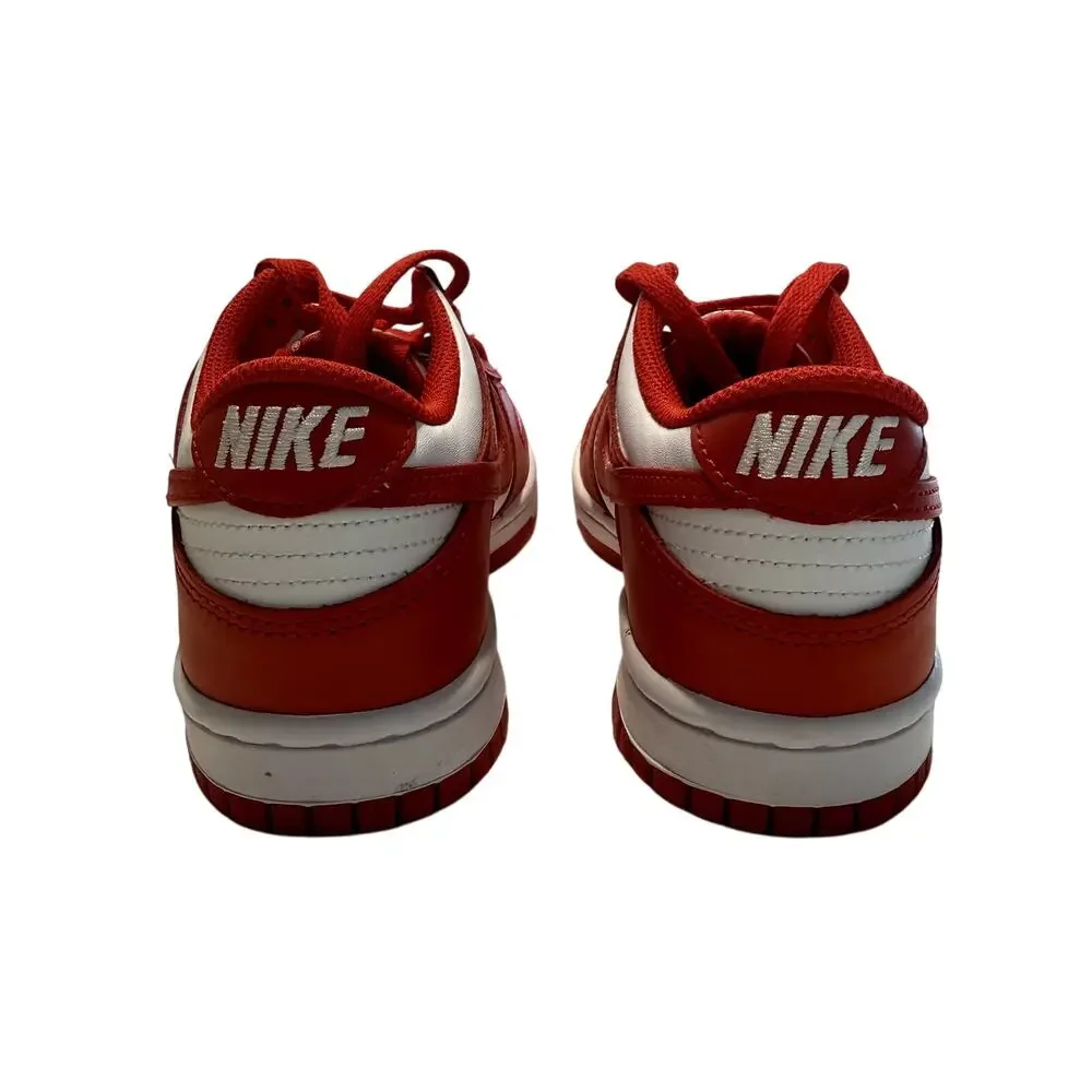 Nike Big Kids Dunk Low in White/University Red, Size 4Y